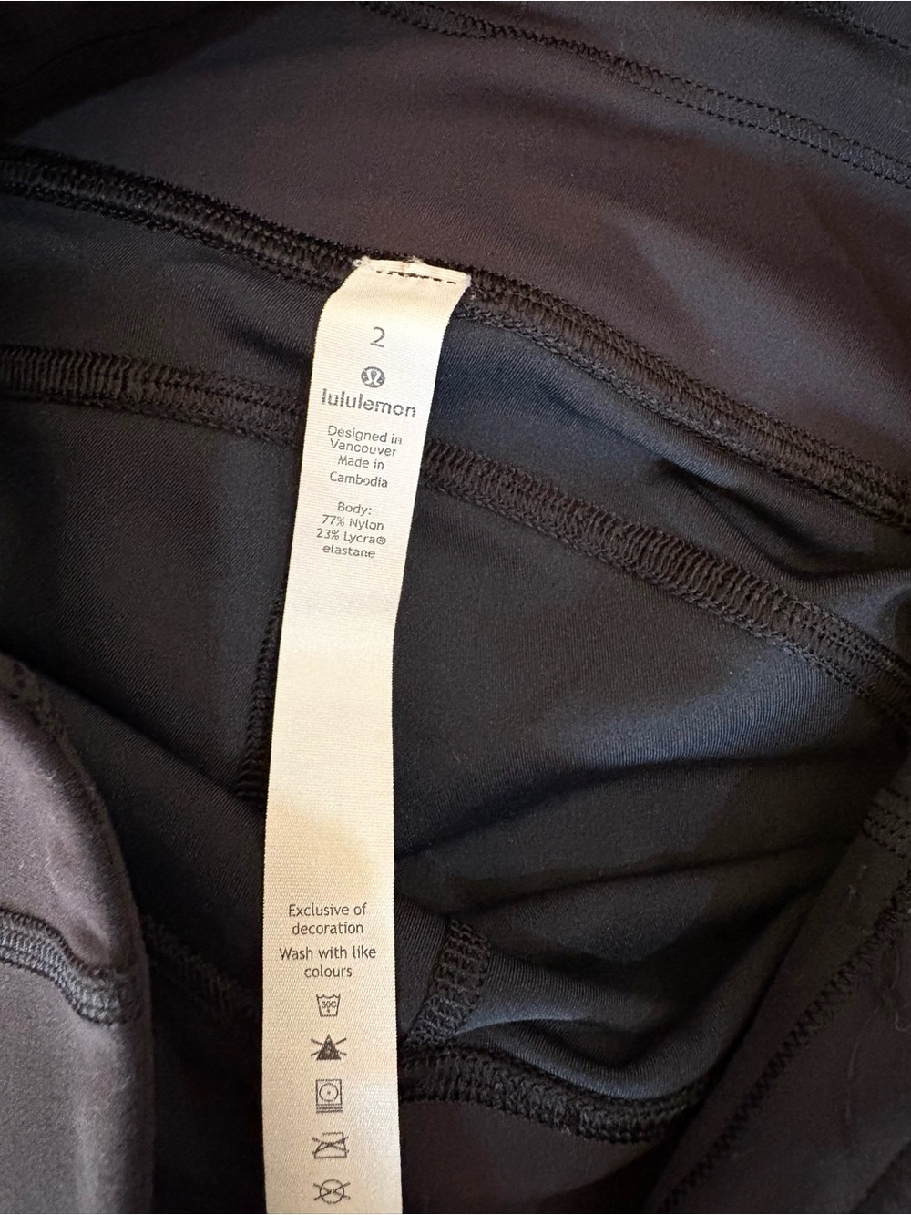 Lululemon Invigorate High-Rise Tight 25" Black. Size 2 - Picture 12 of 14
